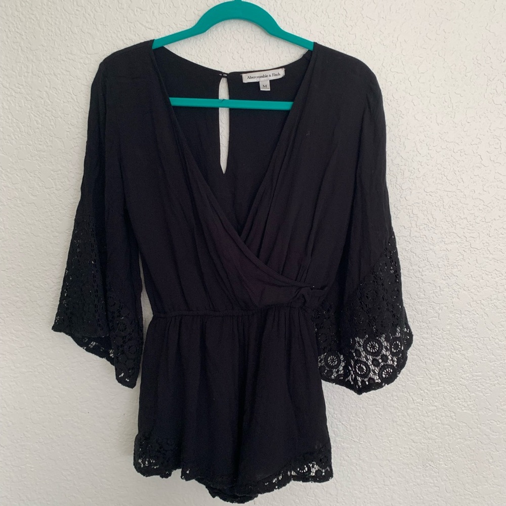 Abercrombie & Fitch Black Lace Romper - Picture 2 of 5